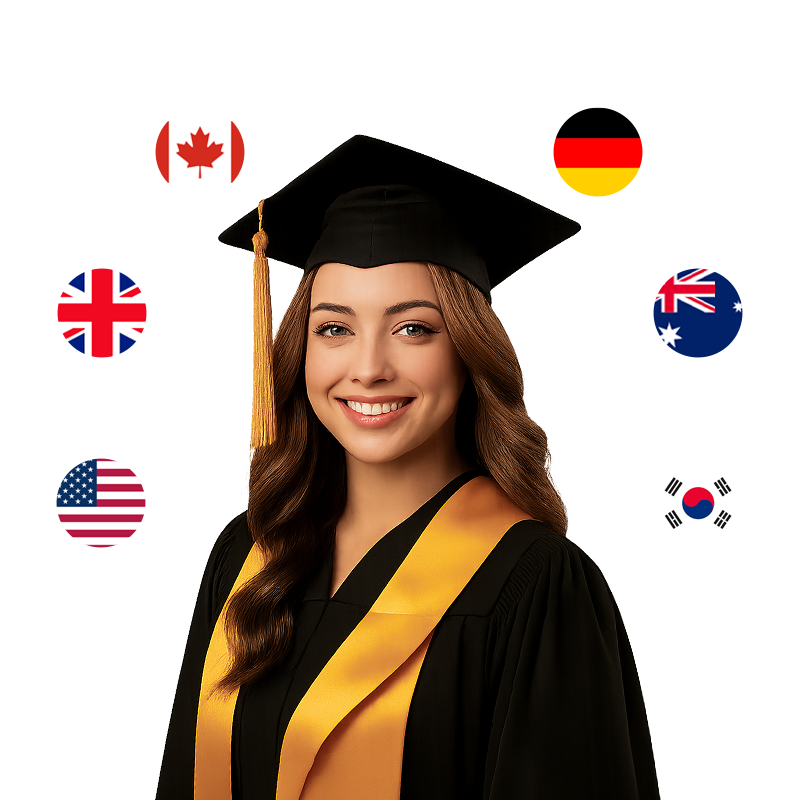 International student celebrating academic success - Study Abroad with Campus Connect